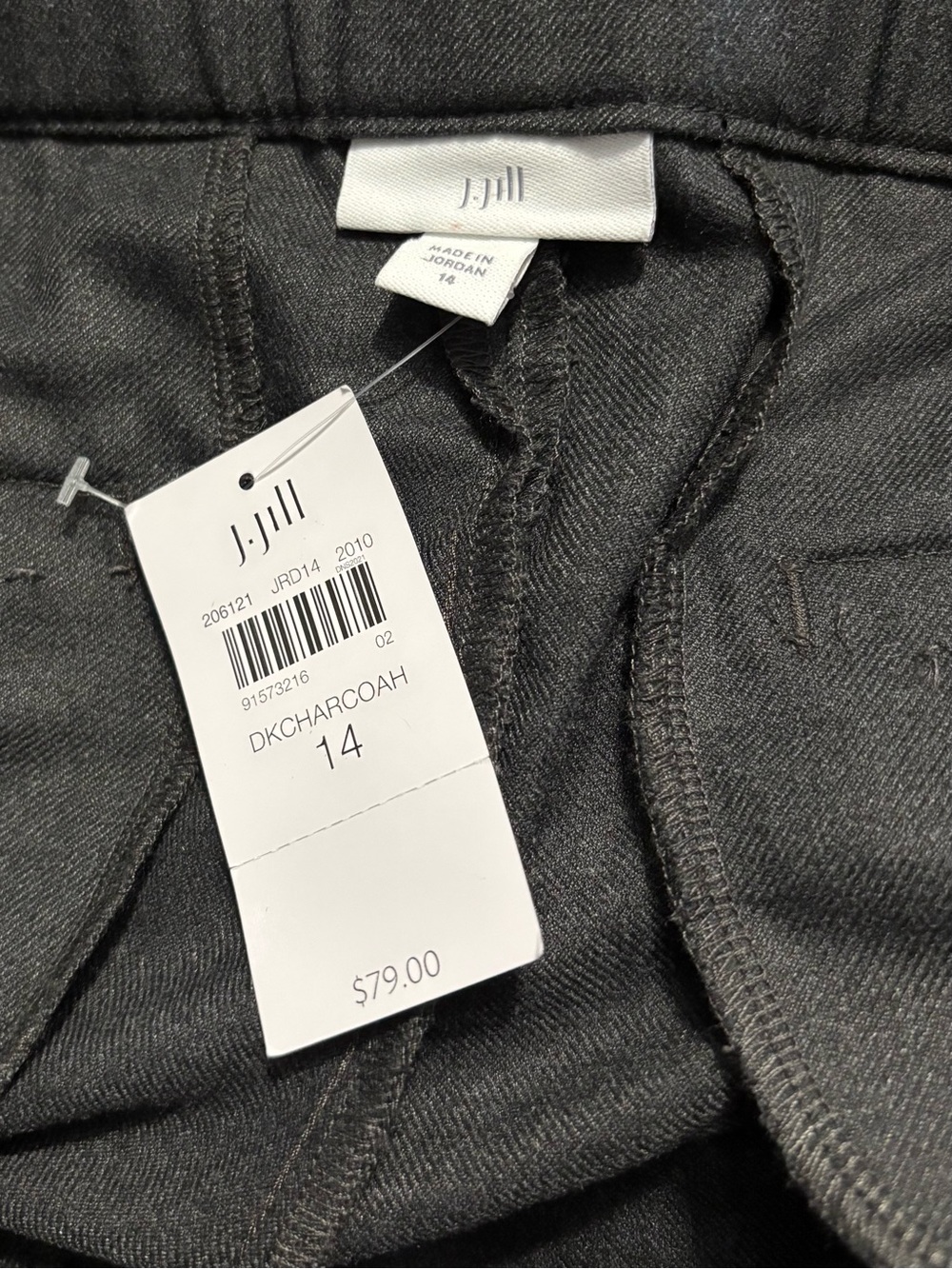 NWT J.Jill Wide Leg Stylish Cropped Dress Pants - Dark Charcoal  14 - Picture 4 of 5